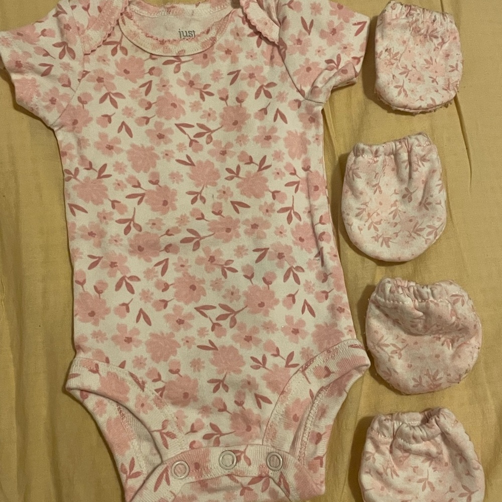 Newborn flower pink and white